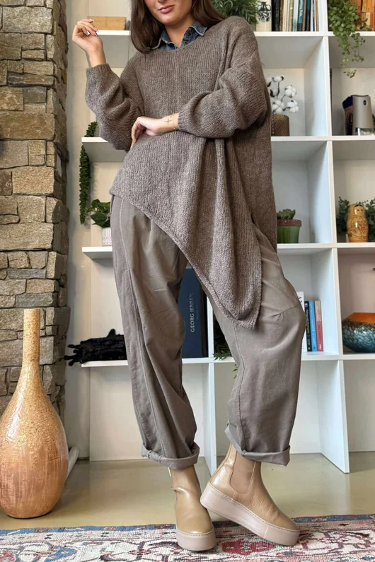  Big Softie Super Slant Knit Jumper Earth /12=